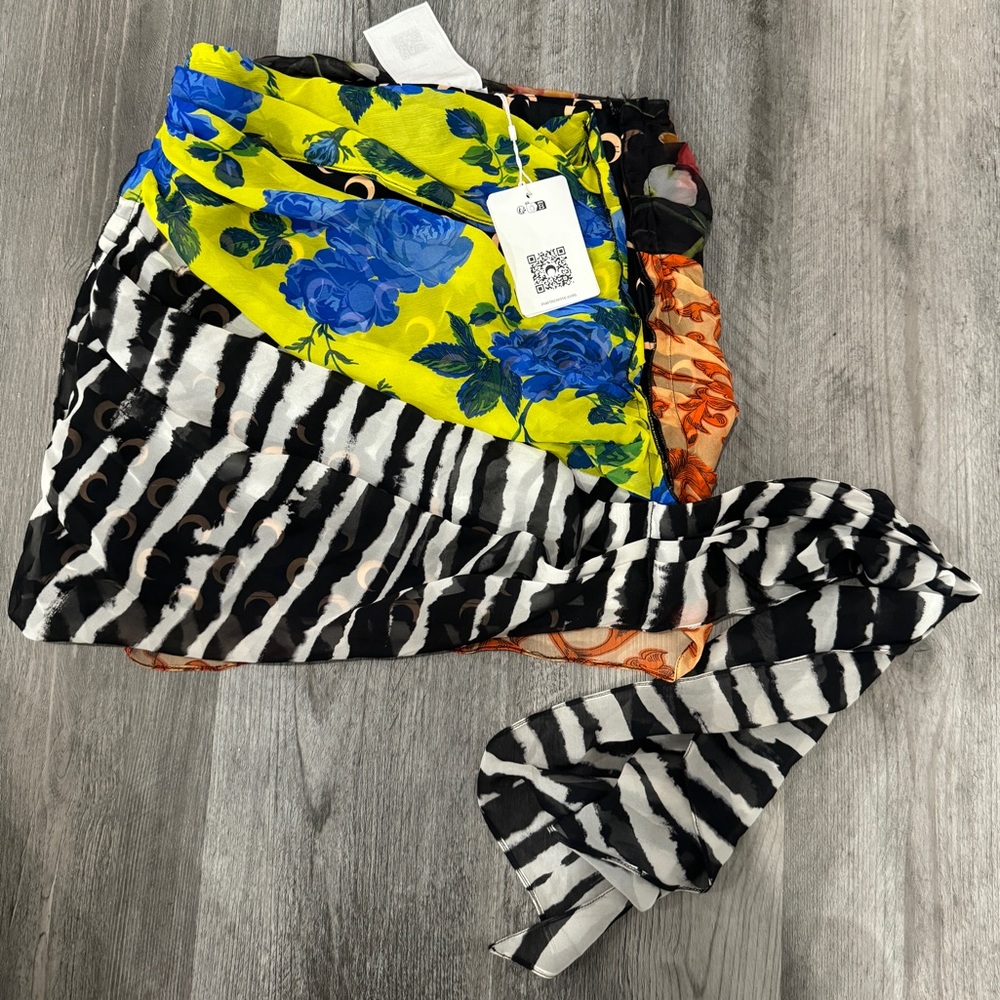 Brand new Marine Serre Floral and Zebra Print Skirt